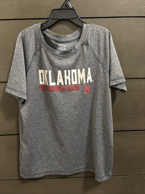 Oklahoma Sooners Youth Shirt Medium 8 10 Gray Short Sleeve Rivalry Threads Boys