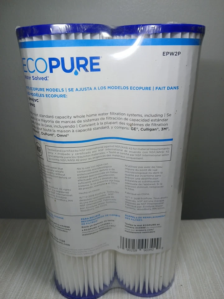 Universal Fit Pleated Whole House Water Filter (2-Pack) - Fits Most Major - Image 4 of 4