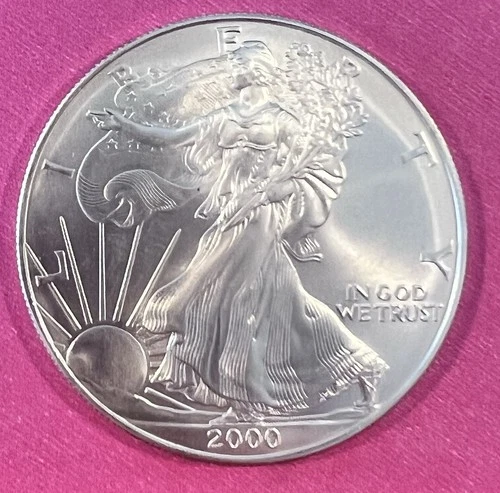 U.S. Mint American Silver Eagle 2000 1 oz .999 Fine Silver Coin