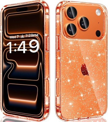iPhone 17 Pro Max Case Clear Glitter, Sparkle Soft TPU Transparent Shockproof