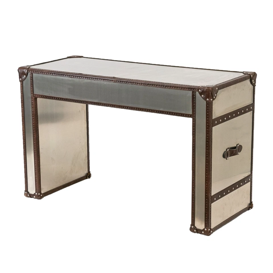 HERRAJES DE RESTAURACIÓN de colección estilo baúl plateado consola escritorio Foto 2 de 4