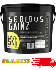New Serious Gainz Mass Gainer Protein Powder Banana 5kg B142-BA UK Fast Deliver 7.48 per kilo