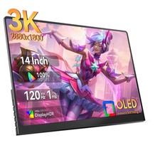 13.3" 3K OLED Portable Gaming Monitor 120Hz Computer Display For Switch Xbox PS