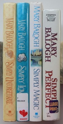 Lot of 4 Mary Balogh Regency Romance Hardback Books from the  Simply  Series