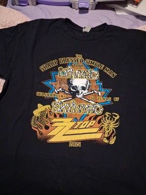 Lynyrd Skynyrd ZZ Top Concert Band T Shirt XL Sharp Dressed Simple Man Tour New