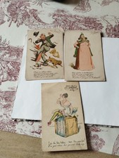 Lot De 7 Cartes Postales Anciennes Humoristiques Ou Publicitaires