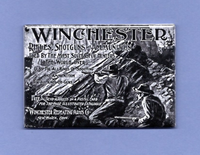 Winchester 2x3 Fridge Magnet Lever Action Rifle Pistol Model Outdoor Decor-image