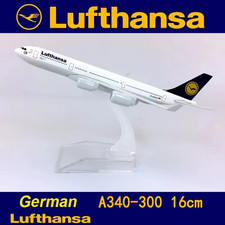 16CM A340 Lufthansa Plane Model Alloy Aircraft Models with Wheels 6Inch Airplane