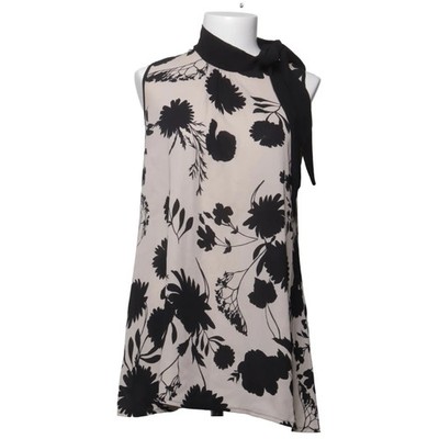 Sa.Hara Edition, Top, Größe: 36, Beige/Schwarz, Polyester, Blumen, Damen #M9Q
