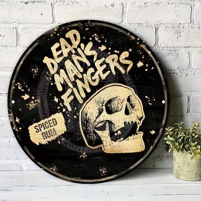 Dead for Man's Fingers Spiced Rum Tin Metal Signs Home Décor 8x8