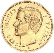 Bayern Otto 10 Mark 1900 D Gold vz Jäger 201