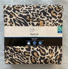 Mainstays Soft Wrinkle Resistant Microfiber Sheet Set Twin/Twin XL Animal Print