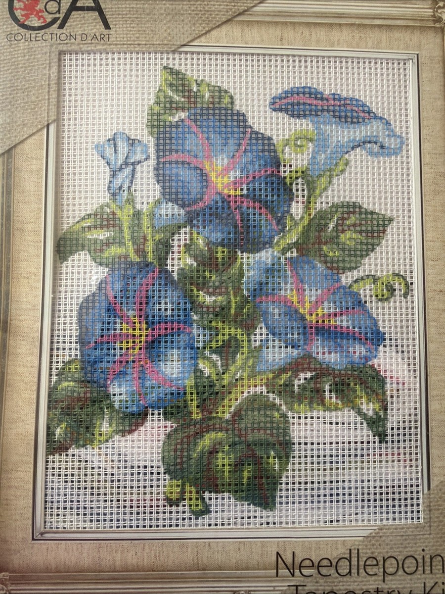 Collection D Art Printed needlepoint tapestry kit With Floss