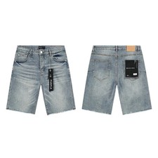 Brand Washed Blue Shorts Purple Personality Jeans Casual Street Slim Fit Shorts