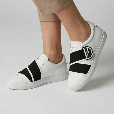 r様 GIVENCHY ご確認用 Givenchy Urban Street Leather Sneakers With Logo Strap in size EU