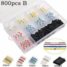 800 pcs heat shrink solder connectors with storage box, wire connectors for car