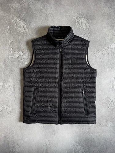 Mens Moose Knuckles Hooded Puffer Vest Premium Lightweight Down Zip-Off Size L