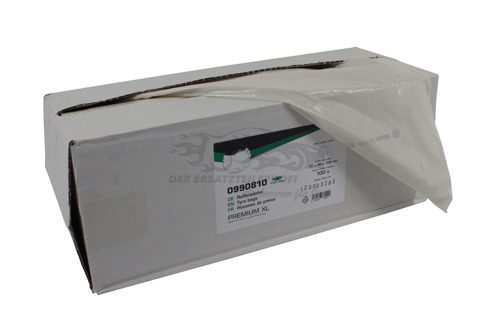 100 sacchetti per pneumatici 70x30x100 cm