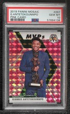 2019 Panini Mosaic MVPs Pink Camo Prizm Giannis Antetokounmpo PSA 10 GEM MT 1b0