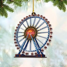 Personalized Ferris Wheel Ornament 2025, Custom Acrylic Christmas Ornament, Ferr