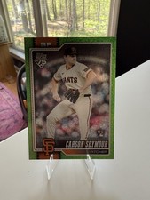 2026 Topps Celebration Exclusive Carson Seymour RC Green Confetti SP Giants