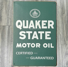 Quaker State Motor Oil 8 X 12 Novelty Metal Sign Shrink-wrapped New Quaker State Motor Oil 8 X 12 Novelty Metal Sign Shrink-wrapped New