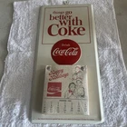 Vintage Coke Metal Calendar Holder  Sign