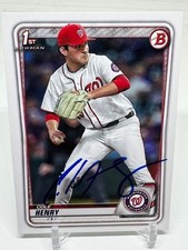 2020 Bowman Draft 1st BD-67 Cole Henry 1st SIGNED MLB Baseball Card