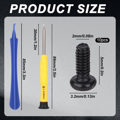 10pcs 35116-SDA-A11 Key Fob Screw Repair Kit, M2 x 5mm Stainless Steel black - Afbeelding 2 van 7