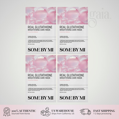 SOME BY MI Real Care Mask Glutathione Brightening 4pcs Sheet Masks