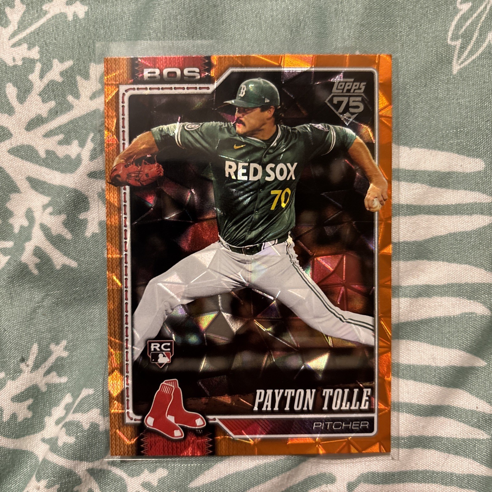 2026 Topps Series 1-#15 Payton Tolle (RC) Orange Diamante /25