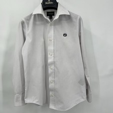 Polo Ralph Lauren Boys White Button Down Oxford Shirt Youth Size 8 Logo