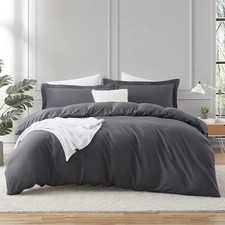 Hearth  Harbor 3Pc Dark Grey Full 80" x 90" , 09 - No Comforter 