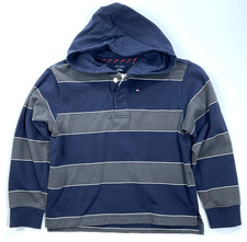 New With Tags Tommy Hilfiger Boys Classic Striped Hooded Shirt sz 4-5