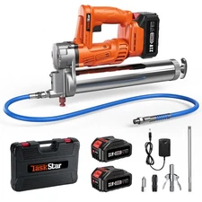 Electric Grease Gun 10000 PSI High-Efficiency with 2 x 4.0Ah Batteries, Charger