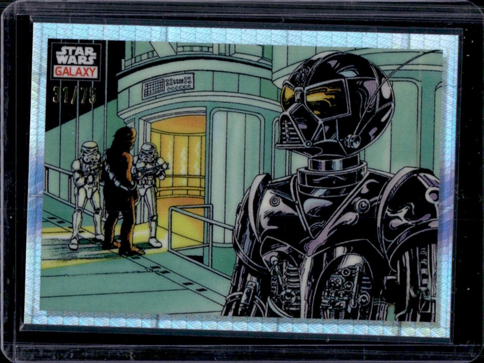 2023 Topps Chrome Star Wars Galaxy A Plan in Action Prism Refractor #31/75