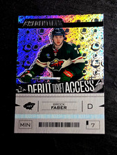 2023-24 Brock Faber Upper Deck Credentials Debut Ticket Access /799 Rookie #156