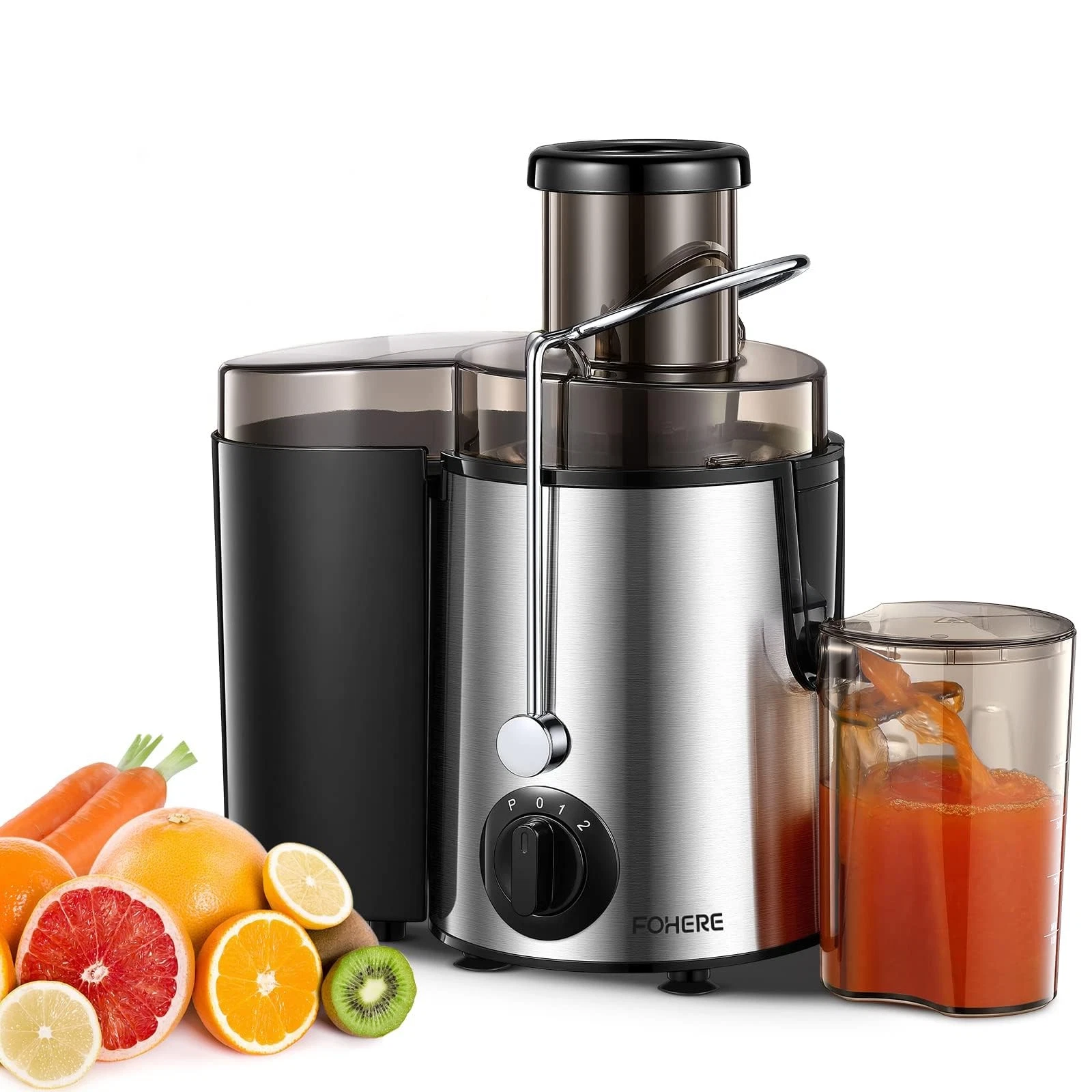 Juicer Machines, FOHERE Centrifugal Juicer Extractor Max Power 900W,Large 3” Fee