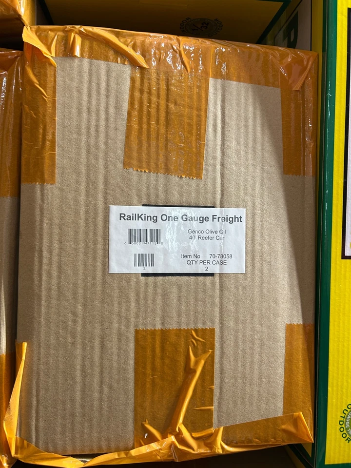 MTH RailKing 70-78058 Genco Olive Oil G Gauge RailKing One Gauge 40’ Reefer Car - Image 2 of 2