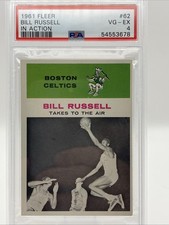 1961-62 Fleer BILL RUSSELL In Action #62 CELTICS PSA 4 VG-EX