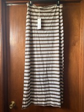 Altar d State New Collection Multi Brown Striped Maxi Skirt -NWT -Large