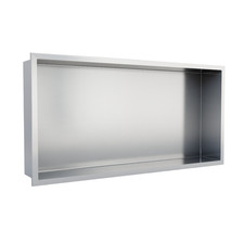 Wall Niche Inset 600 x 300mm Silver Chrome Shower Bathroom Recessed Storage Unit