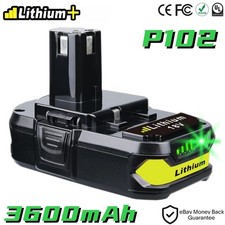 3.6Ah for Ryobi 18V Li-ion Battery P102 P103 P104 P105 P107 P108 P109 P190 P122