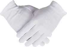 100 Cotton Gloves, 3 Pairs White Cotton Gloves for Women Dry Hands Eczema Servi