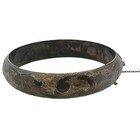 Vintage Sterling Silver Chased Bangle Bracelet 7.5” Antique Floral Design Estate — photo 2