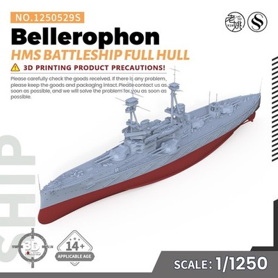 1/1250 HMS Bellerophon Battleship Full Hull Model Kit