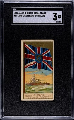 1886 Allen & Ginter N17 Naval Flags Lord Lieutenant of Ireland