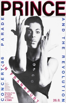 Prince and the Revolution 1986 Frankfurt, Germany Framed Concert Poster