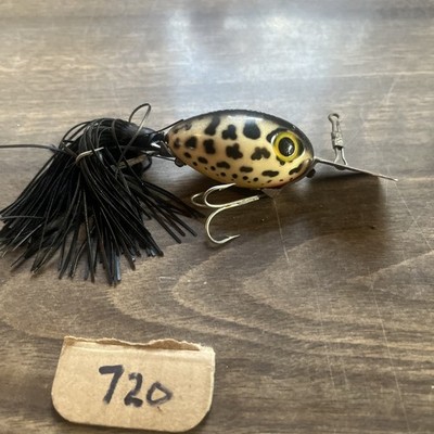 VINTAGE FISHING LURE FRED ARBOGAST ARBO-GASTER BLACK WHITE COACH DOG *nice*  | eBay