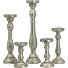 A&B Home SA17000-SILV Anita Candle Holder in Silver